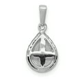 thumbnail image 3 of 14K White Gold Diamond Teardrop Pendant (0.251Cttw), 3 of 7