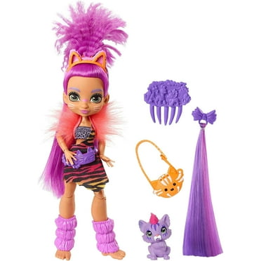 Mattel Cave Club Roaralai Doll Playset with Dinosaur Pet, 5 Pieces
