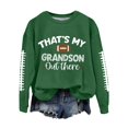 thumbnail image 2 of Baberdicy Women's Hoodless Hoodie Women's That's My Grandson Out There Football Lover Casual Sweatshirt, Pullover Sweatshirts for Women Green Xl, 2 of 9