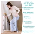 thumbnail image 5 of Regalo Extra Tall and Wide 2-in-1 Stairway and Hallway Baby Gate, White, 5 of 12