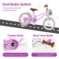 thumbnail image 6 of Gymax 14'' Kids Bicycle Children's Training Bicycle w/ Removable Training Wheels & Basket Purple, 6 of 9