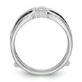 thumbnail image 2 of Solid 14K White Gold Engagement Wedding Ring Black and White Diamond Guard Size 7 (.748 cttw.), 2 of 8