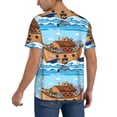 thumbnail image 2 of KLL Animals on Noah's Ark for Men's Baseball Shirts,Short Sleeve Casual Shirts Button Down Shirt for Men Beach Summer Wedding Shirt-Small, 2 of 7