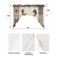 thumbnail image 6 of Farmhouse Chicken Kitchen Swag Valances for Windows, Vintage Rustic Shabby Wooden Swag Valances Curtains for Living Room, Rod Pocket Window Treatments for Bathroom, Bedroom, Cafe, 56"x36", 6 of 6