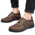 thumbnail image 2 of GrmtClth Elastic Band Mesh Walking Shoes for Men Hollow Breathable Net Upper Wear Resistant Soft Sole Middle Aged Casual Driving Shoes Coffee (US/10.5), 2 of 4