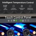 thumbnail image 5 of 52 Bottles Wine Cooler Under Counter, 24 Inch Dual Zone Wine Fridge with 40～64°F Independent Temperature Control, Safety Lock, All Wood Removable Shelves, Stainless Steel+Glass Door, Dual Zone, 5 of 6