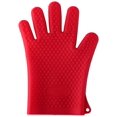 thumbnail image 1 of 1 Count Solid-Color Heart-Shaped Silicone Glove, Kitchen Cooking/Barbecue/Oven Gloves(Red), 1 of 5