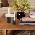 thumbnail image 7 of HofferRuffer Taper Candle Holder, Set of 2 (2.6''+4.3''H), Decorative Resin Candle Stand for Home, Wedding, Party and Table Centerpieces (Black), 7 of 7