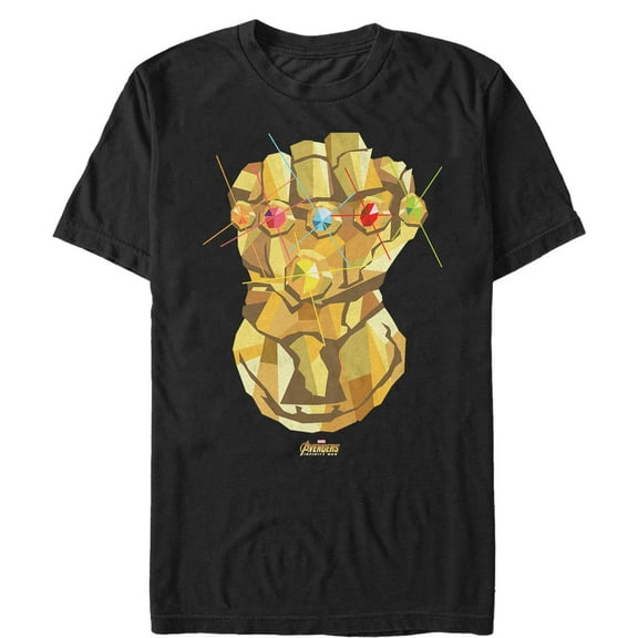 Men's Marvel Avengers: Avengers: Infinity War Geometric Gauntlet  Graphic Tee Black 4X Large