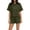 Army Green, variant on Purcolt Womens Cotton 2 Piece Lounge Set Summer Crewneck Short Sleeve T Shirts and Shorts Outfits Comfort Loose Fit Beach Vacation Matching Set