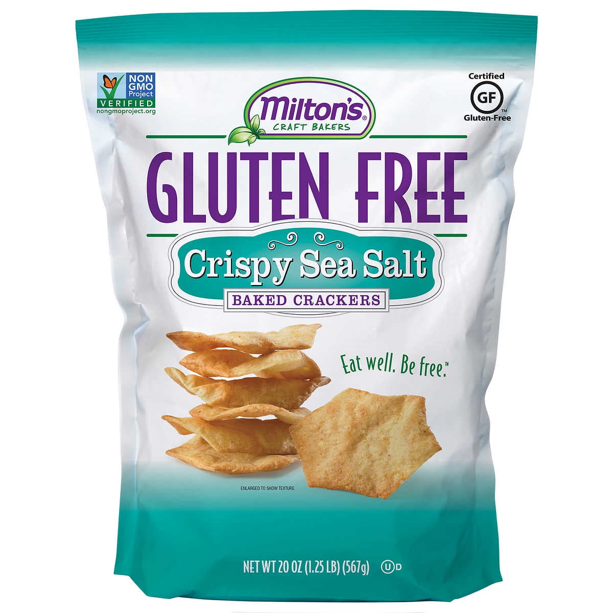 Milton's Gluten Free Crispy Sea Salt Baked Crackers, 20 oz