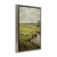 thumbnail image 4 of Stupell Industries Grazing Sheep Countryside Landscape Painting Brown Floater Framed Canvas Art Print Wall Art, 21 x 31, 4 of 10