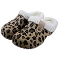 thumbnail image 4 of Crestar, zuecos forrados de piel para hombres y mujeres, zapatillas peludas cálidas de espuma viscoelástica, nuevas zapatillas cómodas impermeables para interiores y exteriores para invierno, 4 of 5