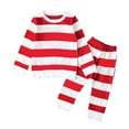thumbnail image 3 of THDHVS Toddler Outfits for Girls,Newborn Boy Outfits,Toddler Girl Boy Christmas Stripe Outfit Infant Year 2-Pcs Set Photography Props Red 4-5 Years, 3 of 7