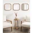 thumbnail image 3 of Kate and Laurel Marston Modern Wooden Square Wall Mirror Set, Set of 3, 12 x 12, Rustic Brown, Decorative Three-Piece Mirror Set for Use as Bathroom Mirror Decor or Gallery Wall Mirrors, 3 of 9