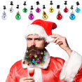 thumbnail image 1 of JOVITEC Juego de 24 Adornos navideños para Barba, Coloridos Adornos navideños para el Cabello Facial y Campanas para Barba con Clips para Hombres, Papá Noel, Navidad, Año Nuevo, Festival, Regalo, 6 Co, 1 of 5