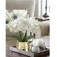 thumbnail image 7 of 15.7" Orchids Artificial Flowers White Phalaenopsis in Gold Pot Realistic Touch Faux Orchid Plant for Home Office Room Table Centerpieces Kitchen Decor, 7 of 7