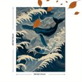 thumbnail image 3 of Humpback Whale Ocean Waves Canvas Wall Art, Coastal Nautical Decor for Living Room Bedroom Office, 3 of 8