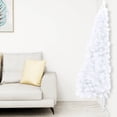 thumbnail image 1 of vidaXL Artificial Half Pre-lit Christmas Tree with Ball Set White 210 cm, 1 of 5