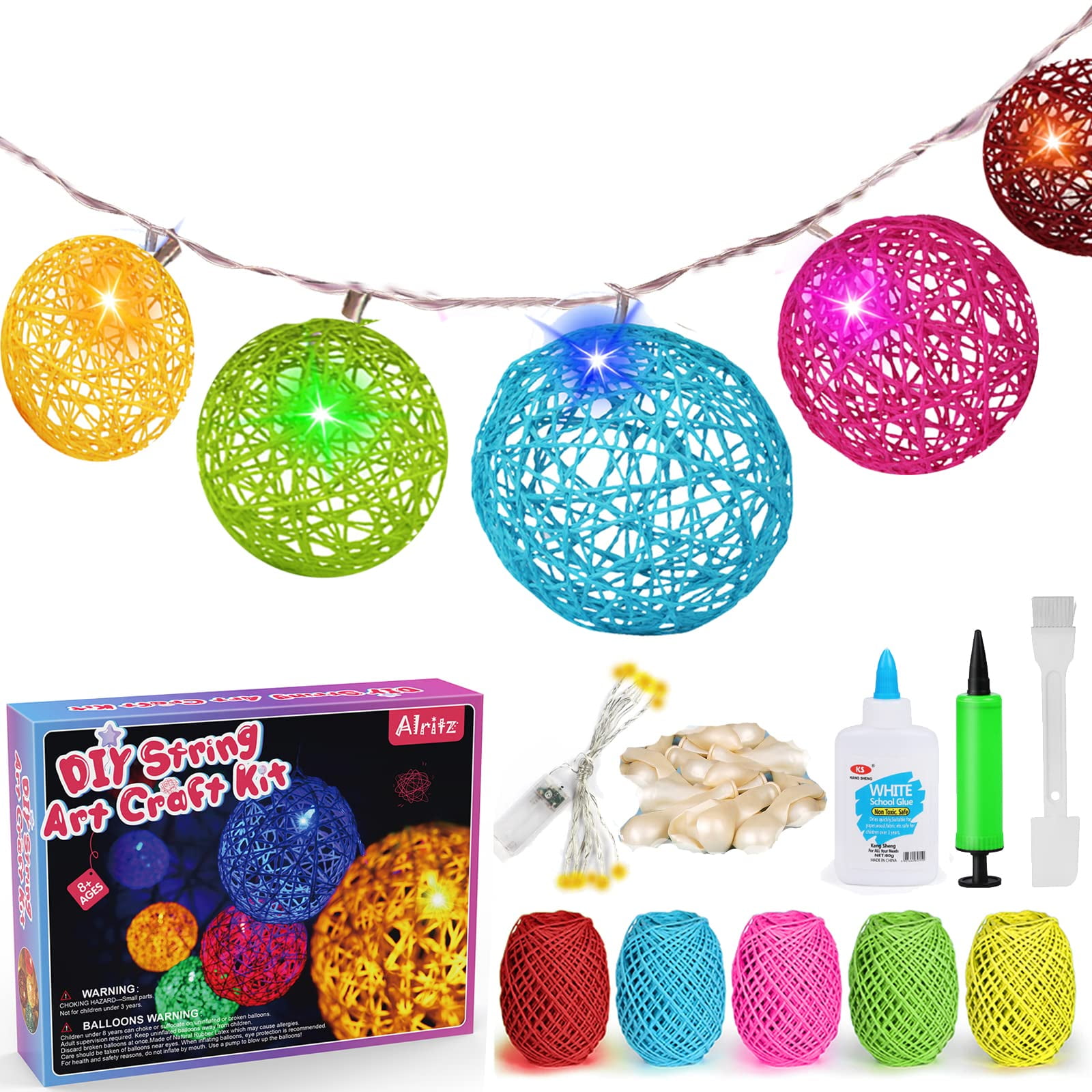 ESOXOFFORE 3D String Art Kit for Kids,Christmas Birthday Gifts for 8 9 10  11 12 Year Old Girls Boys,Arts and Crafts for Girls Ages 8-12 Heart Star