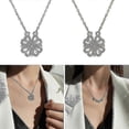 thumbnail image 3 of Collar con trébol de cuatro hojas, colgante magnético plegable en forma de corazón para clavícula, gargantilla abatible, joyería colgante para mujerScvvd, 3 of 4