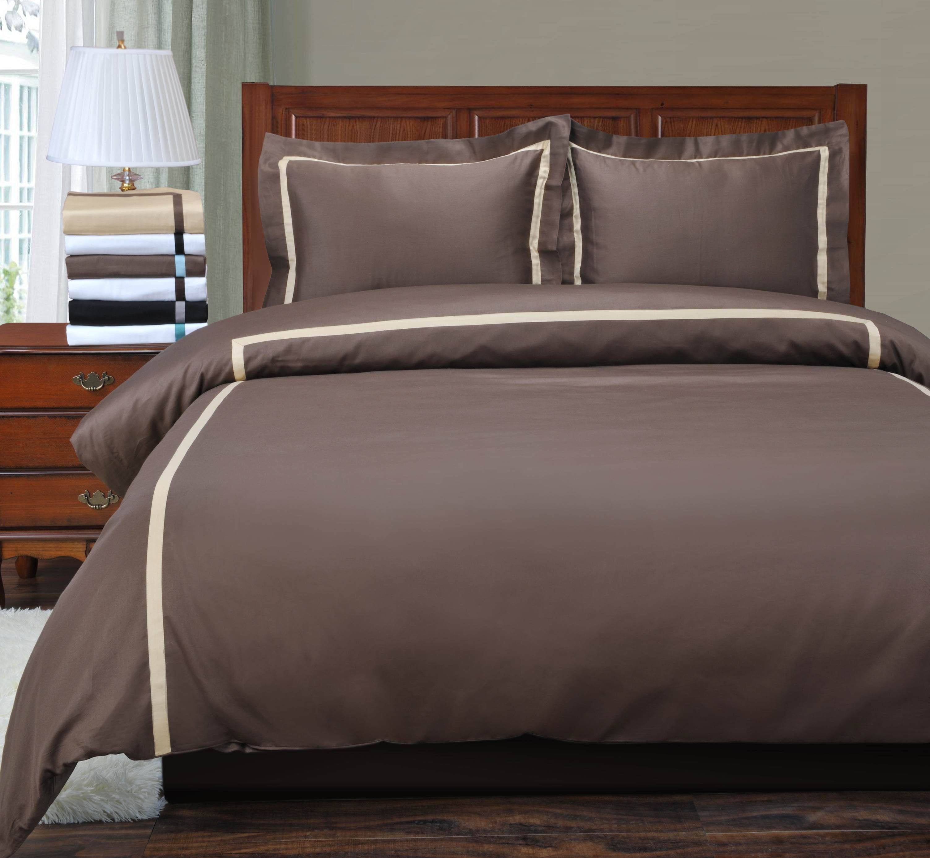 Superior 300 Thread Count Cotton Hotel Collection Duvet Cover Set