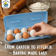 Cackle Hatchery Foam Egg Cartons for Chicken Eggs Holds 1 Dozen Eggs (Assorted Colors, 50 Pack)