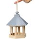 thumbnail image 4 of Comedero para pájaros, comedero colgante en forma de casa de madera, utilizado para decoración de parques y jardines al aire libre, con eslinga., 4 of 7