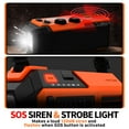 thumbnail image 6 of FosPower 5200mAh Solar Powered Emergency Weather Radio A6 with Hand Crank & LED Flashlight, Orange, 6 of 9