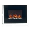 thumbnail image 5 of Black Glass Panel Electric Fireplace Wall Mount & Remote 26 x 20 Inch 1500W, 5 of 6
