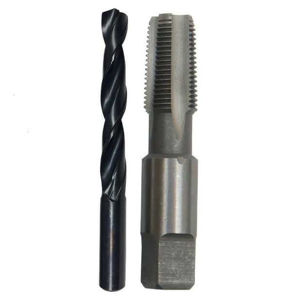 1/8" Carbon Steel NPT Tap and "R" High Speed Steel Drill Bit Walmart