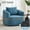 Blue, variant on 360° Swivel Round Comfy Chair with Soft Pillow, Teddy Fleece High-Resilience Sponge Single Sofa, No Assembly Needed for Living Room, Bedroom, Apartment, Brown