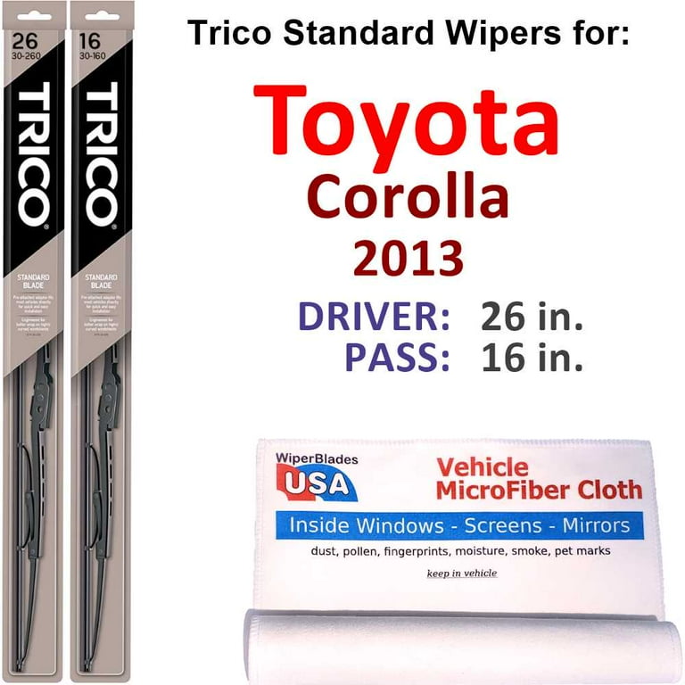 2013 corolla wiper blade cheap size