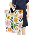 thumbnail image 4 of Yayeee Freestanding Laundry Hamper with Handle Collapsible Large Storage Basket for Clothes, Retro Yellow Floral, 4 of 7