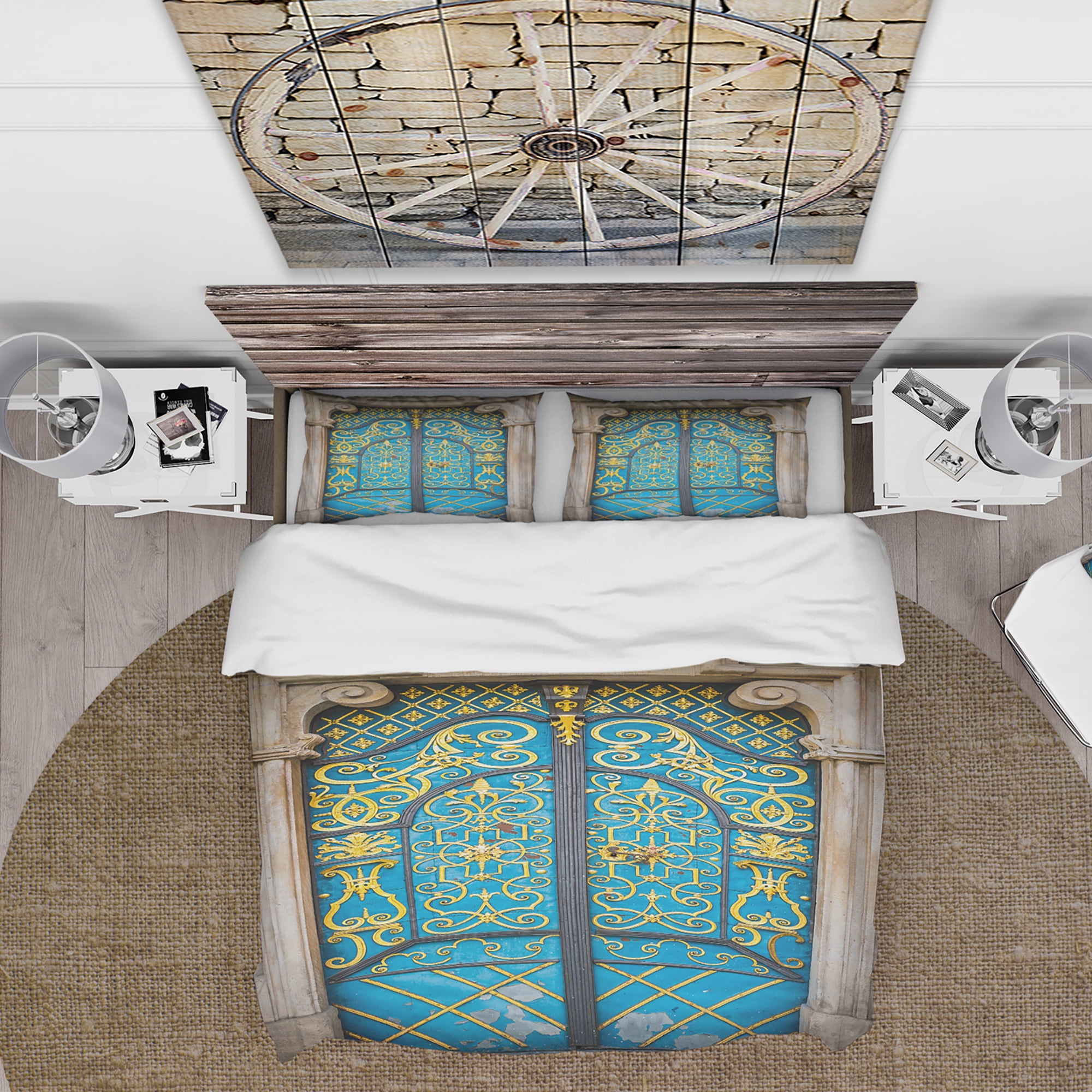 Designart 'Old-European Door Vintage' Vintage Duvet Cover Set