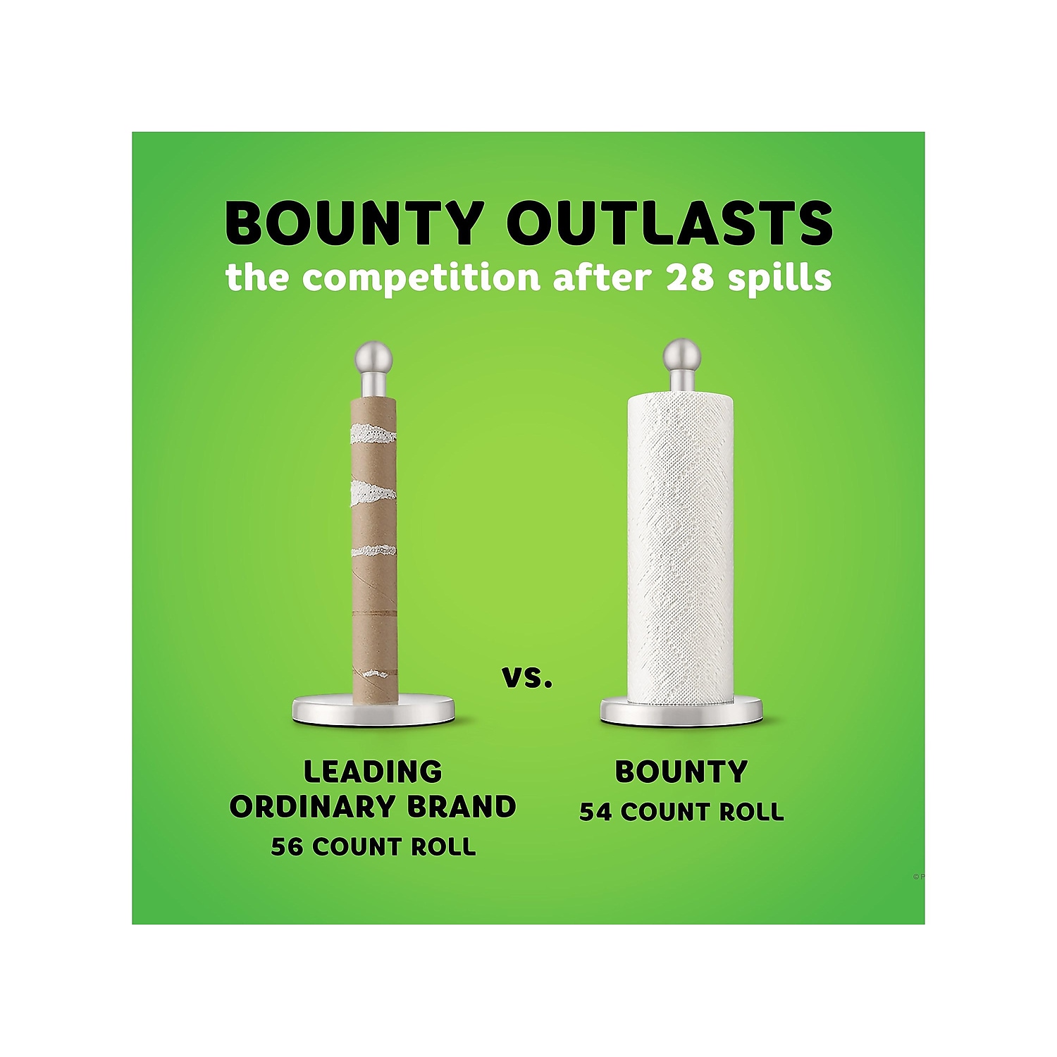 Bounty Select-A-Size 2-Ply Paper Towels, 11" x 5-15/16", White, Pack Of 12 Mega Rolls
