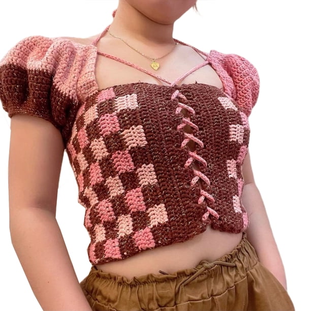 SAYOO Blusa de punto para mujer SAYOO moda