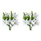 thumbnail image 1 of 5Pcs Artificial Lily Flowers Real Contact Fake Lily Flowers White, 1 of 5