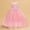 Pink, variant on Flower Girl Dress for Wedding Pearls Tulle Dress Kids Princess Communion Pageant Ankle Length Dresses with Bow-Knot