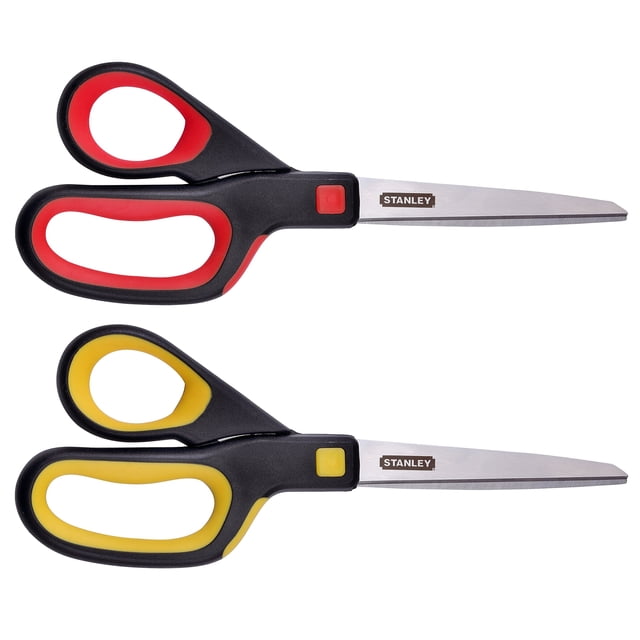 Scissor Stanley, ergonómico multiusos, 8 pulgadas, paquete de 2