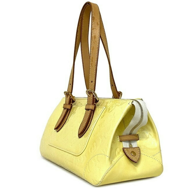 Pre-Owned Louis Vuitton Handbag Rosewood Avenue Yellow Beige Monogram Vernis  M93508 Patent Leather FL4097 LOUIS VUITTON Enamel Triangle Ladies (Good) 