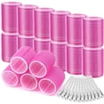thumbnail image 5 of Rulos para el cabello, 12 rulos grandes para el cabello, rulos de agarre automático con 12 clips de pico de pato de acero inoxidable para volumen de flequillo largo, mediano, corto, grueso y fino, 5 of 5