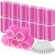 thumbnail image 5 of Rulos para el cabello, 12 rulos grandes para el cabello, rulos de agarre automático con 12 clips de pico de pato de acero inoxidable para volumen de flequillo largo, mediano, corto, grueso y, 5 of 5