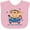 AD-Pink, variant on Inktastic Monkey Girl 1st Hanukkah Girls Baby Bib