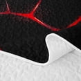 thumbnail image 5 of Castle Fairy Abstract Crack Texture Twin Quilt Set 2 Pieces,Minimalist Luminous Vein Twin Coverlet Set,Black Red,1 Bedspread and 1 Pillowcase, 5 of 7