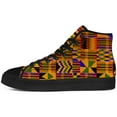 thumbnail image 3 of Aidianart Womens African Kente High Top Canvas Sneakers High Top Shoes Size 5, 3 of 5