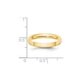 thumbnail image 3 of Auriga Fine Jewelry 14K Yellow Gold 3mm Lightweight Half Round Wedding Band for Women Size 8.5, 3 of 5