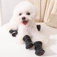 thumbnail image 3 of Juego de 4 botas de nieve cálidas de invierno para perros pequeños, impermeables, para Chihuahua, talla 2, 3 of 5