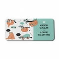 thumbnail image 1 of Animal Computer Mouse Pad, Lazy Sleepy Bear Tribe of Australian Sloths Keep Calm Words Cartoon Priint, Rectangle Non-Slip Rubber Mousepad X-Large, 35" x 15" Gaming Size, Multicolor, by Ambesonne, 1 of 2