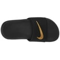 thumbnail image 5 of Nike Kawa 819352-003 Youth Kids Black & Metallic Gold Slides Shoes Size 1Y TV442, 5 of 5